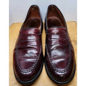 Allen Edmonds Randolph 4839 11.5 D Full Strap Burgundy Loafers - Made In USA